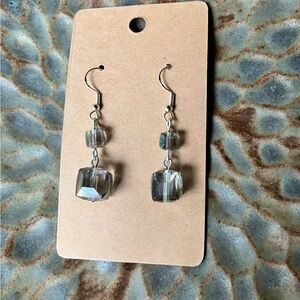 Elegant Handmade Crystal Sterling Silver Dangle Earrings
